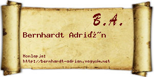 Bernhardt Adrián névjegykártya