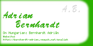 adrian bernhardt business card